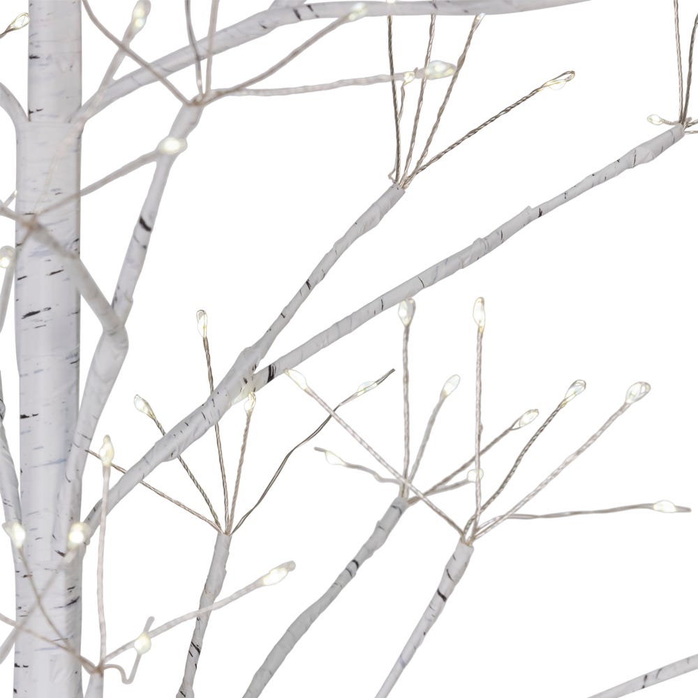 Kurt Adler 3-Foot White Birch Tree with Warm White LED 8 Function Lights